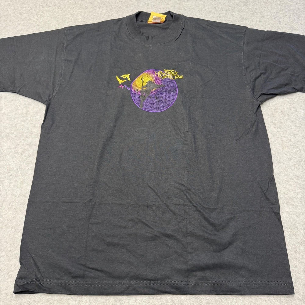 Vintage Disney Hunchback Of Notre Dame Shirt Mens XL Gray Quasimodo Tee 90s